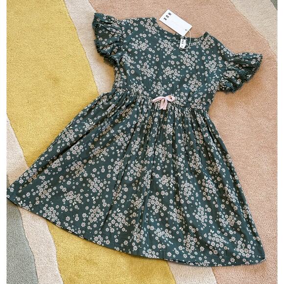 Huxbaby Green Daisy 🌼 Dress - Picture 1 of 7